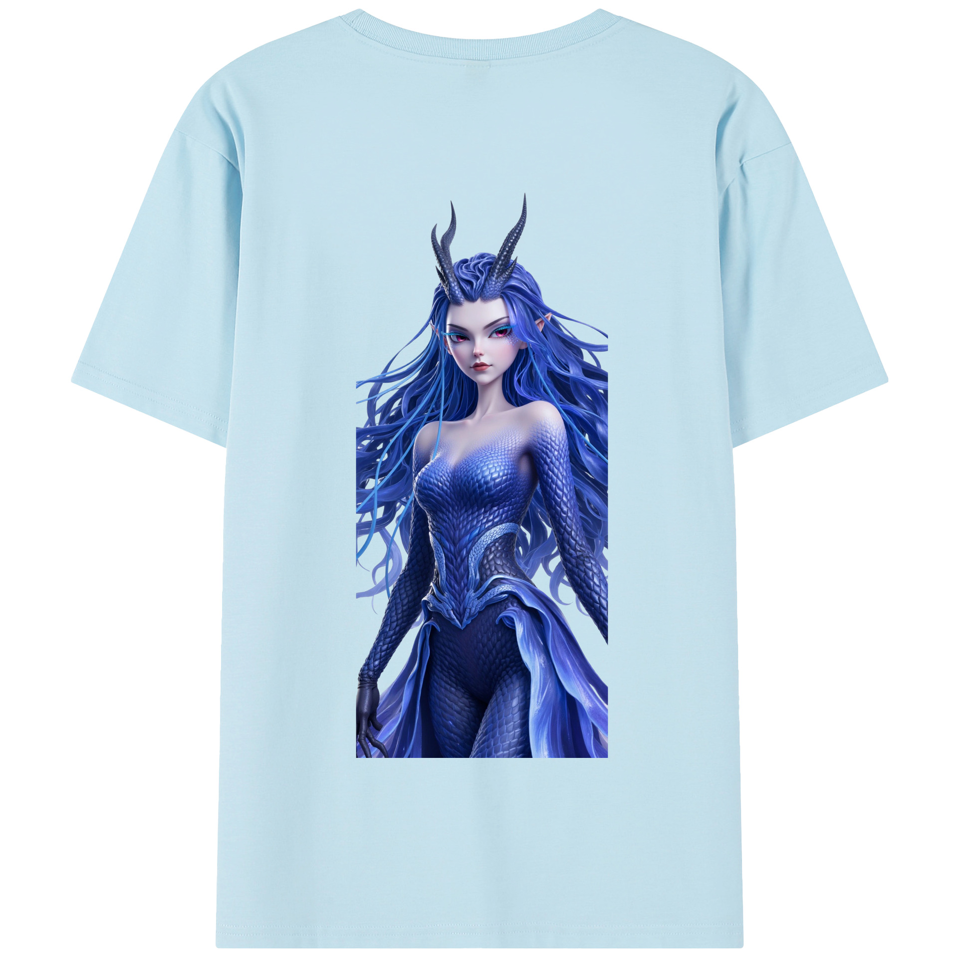 （画像用） Ne Zha 2 ナタ 魔童の大暴れ 綿100％半袖Tシャツ（背面プリント）